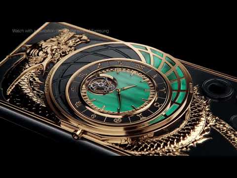 Caviar incrusted the world first Samsung S24 Ultra with a mechanical watch and 24K gold dragon