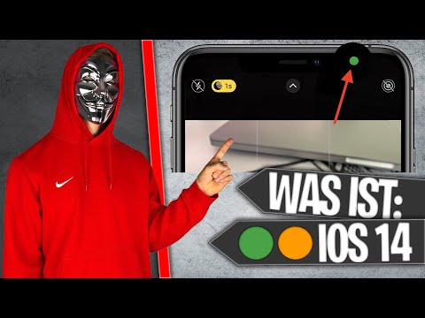 Was bedeutet der grüne &amp; orangene Punkt auf dem iPhone unter iOS 14?