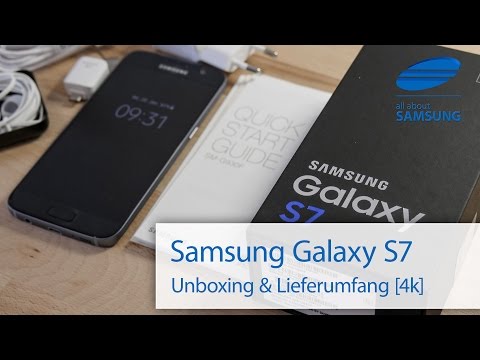 Samsung Galaxy S7 Unboxing und Lieferumfang deutsch 4k