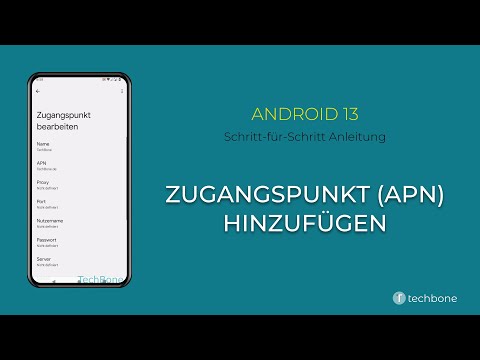 Zugangspunkt (APN) hinzufügen [Android 13]