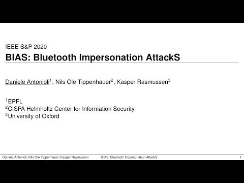 BIAS: Bluetooth Impersonation AttackS