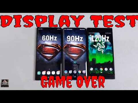 Samsung Galaxy Note 10+ Vs Oneplus 7 Pro Vs Razer 2 Display Test | 60Hz Vs 90Hz Vs 120Hz|