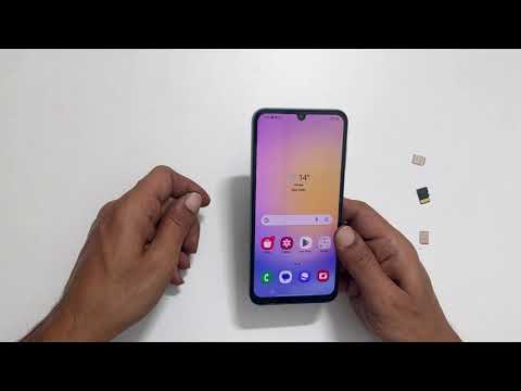 Samsung Galaxy A25 5G: Insert SIM card and MicroSD card