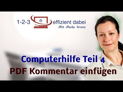 Computerhilfe Teil 4 - PDF Kommentar einfügen