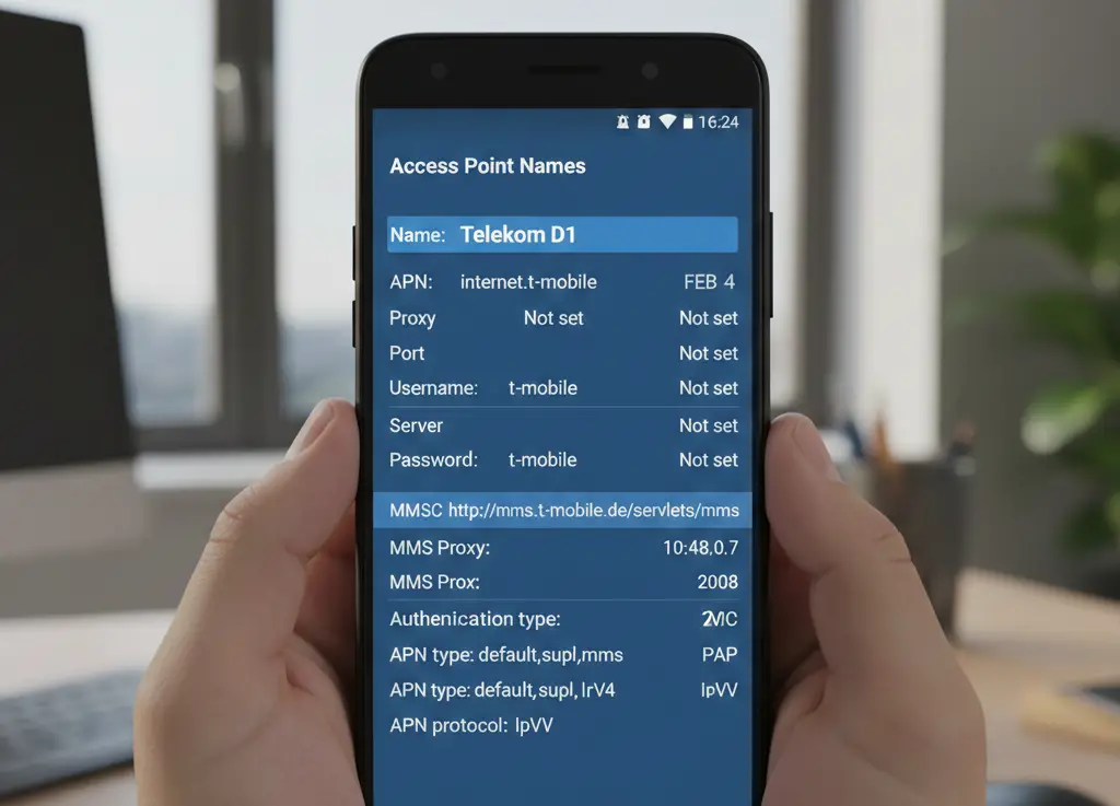 D1 Telekom APN Einstellungen für das mobile Internet