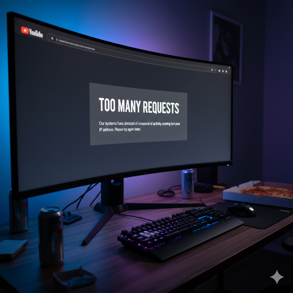 Youtube Error 429 – too many request