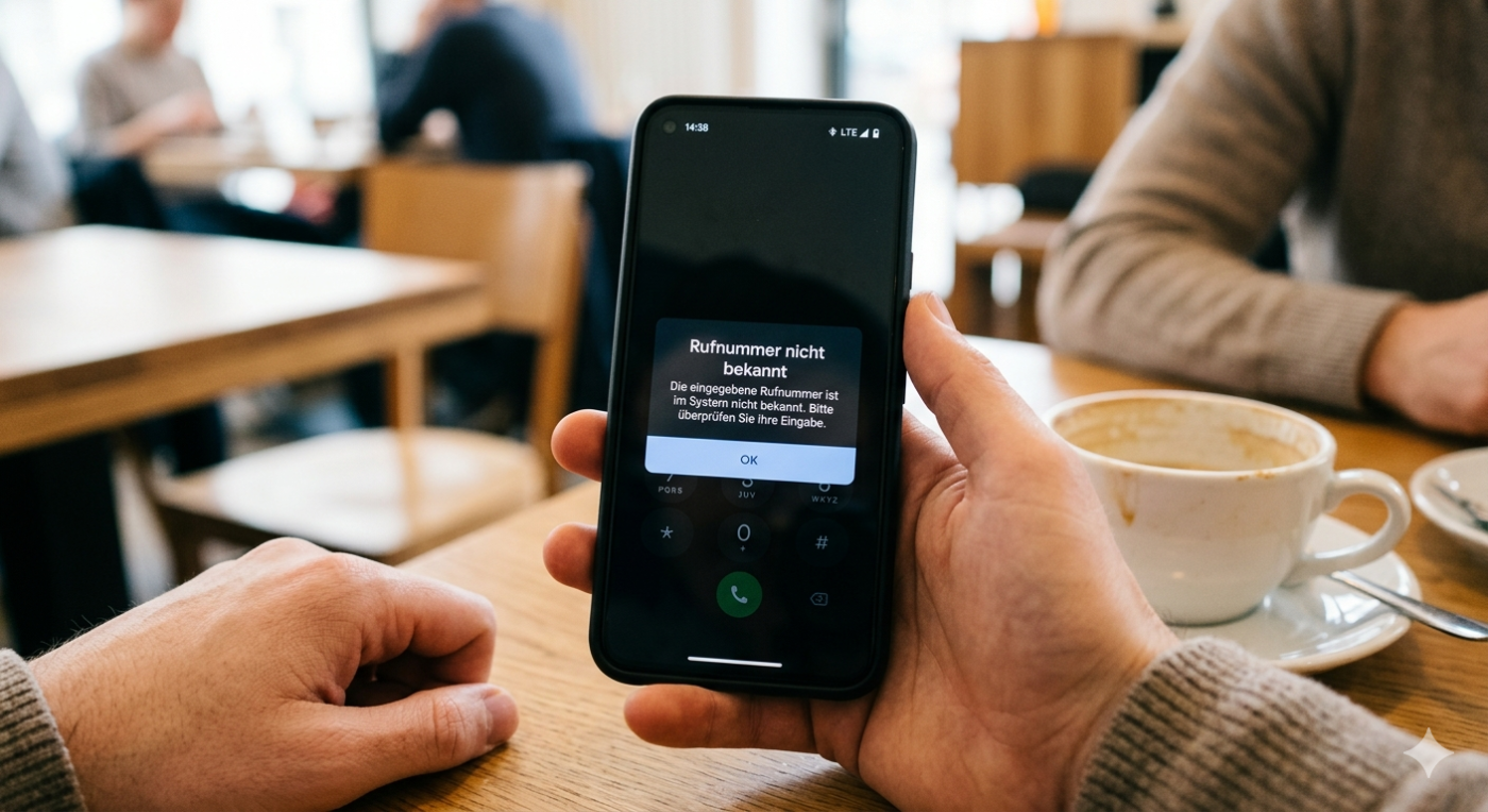 „Rufnummer nicht bekannt“ – so kommt es zu dieser Fehlermeldung