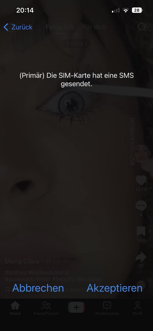 Primr Die Sim Karte Hat Eine Sms Gesendet