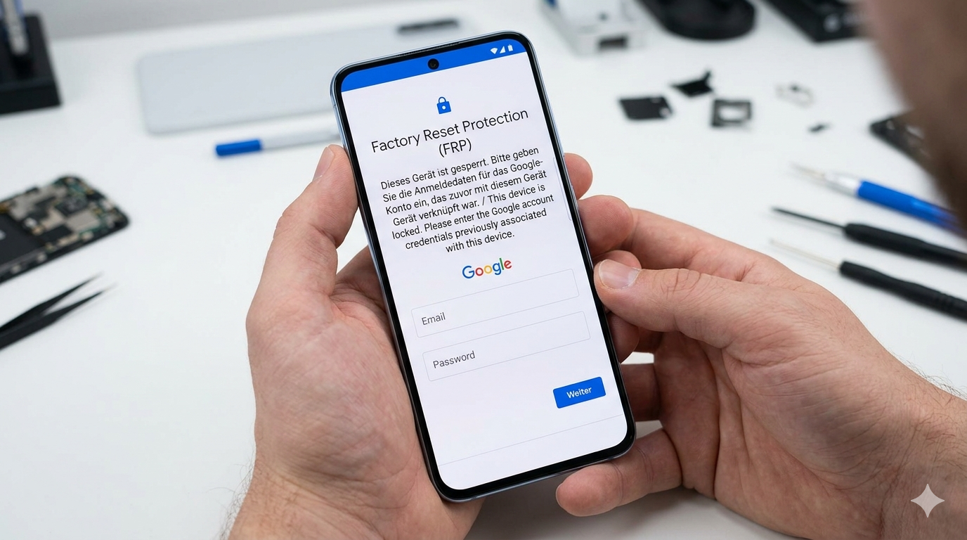 Lösung: Android Smartphone nach Werks-Reset von Google gesperrt (Android Factory Reset Protection)